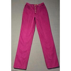 VTG Lawman Womens Jeans Size 13 High Rise Tall Fancy Rodeo Cowgirl Maroon Purple